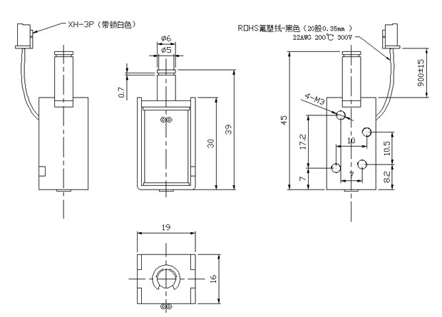 电饭煲用推拉式联系我们尺寸图