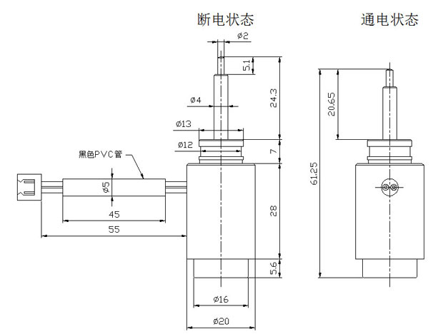 推动式圆管联系我们尺寸图